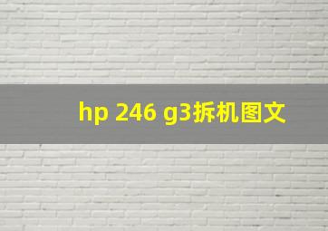 hp 246 g3拆机图文